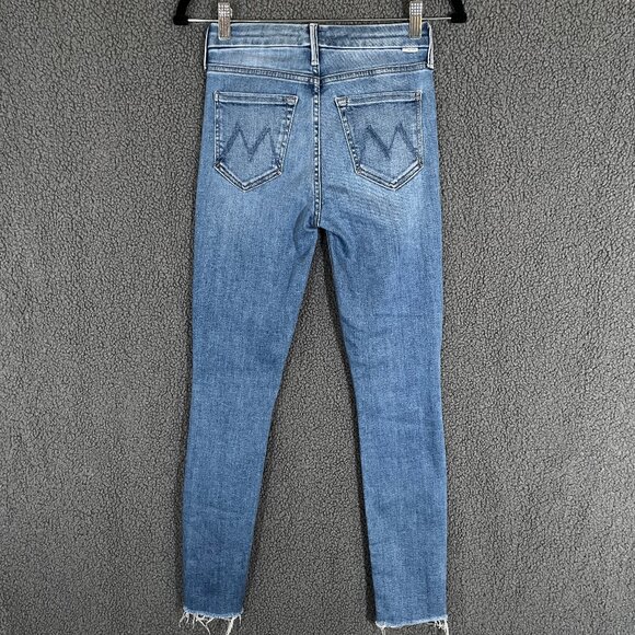Mother The Looker Ankle Fray in Hey Sun Jeans - Women's Size 24 - Blue - Picture 3 of 10